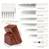 Full Tang Küchenmesser Set 14-teilig Hochkarbonstahl Block & Schärfer